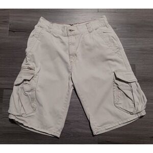 Vintage Levis Men's Light Tan Khaki Silver Tab Cargo Shorts‎ Size 30x12